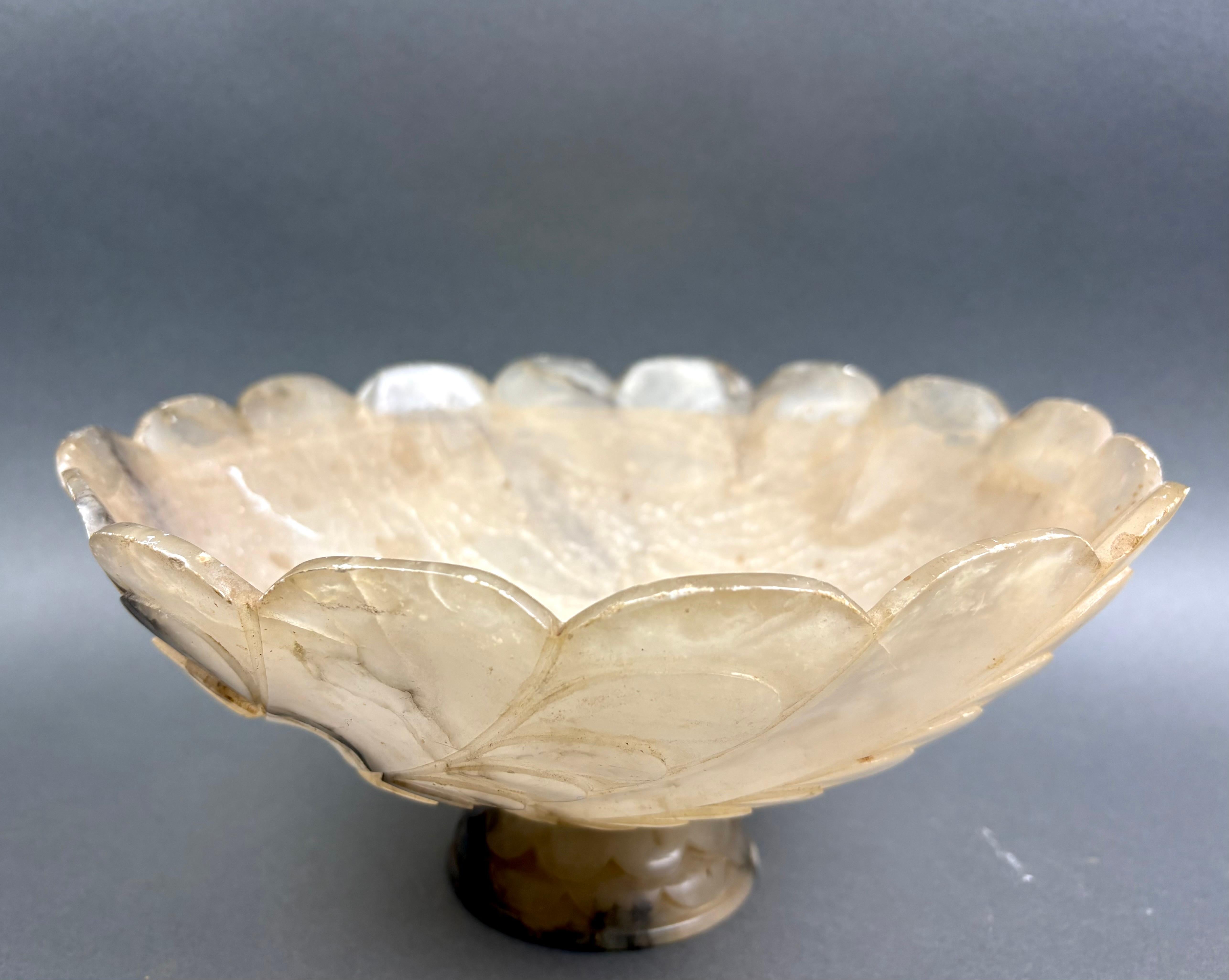 Grande Coppa Centrotavola in Alabastro di Volterra XIX (Art nouveau) im Angebot