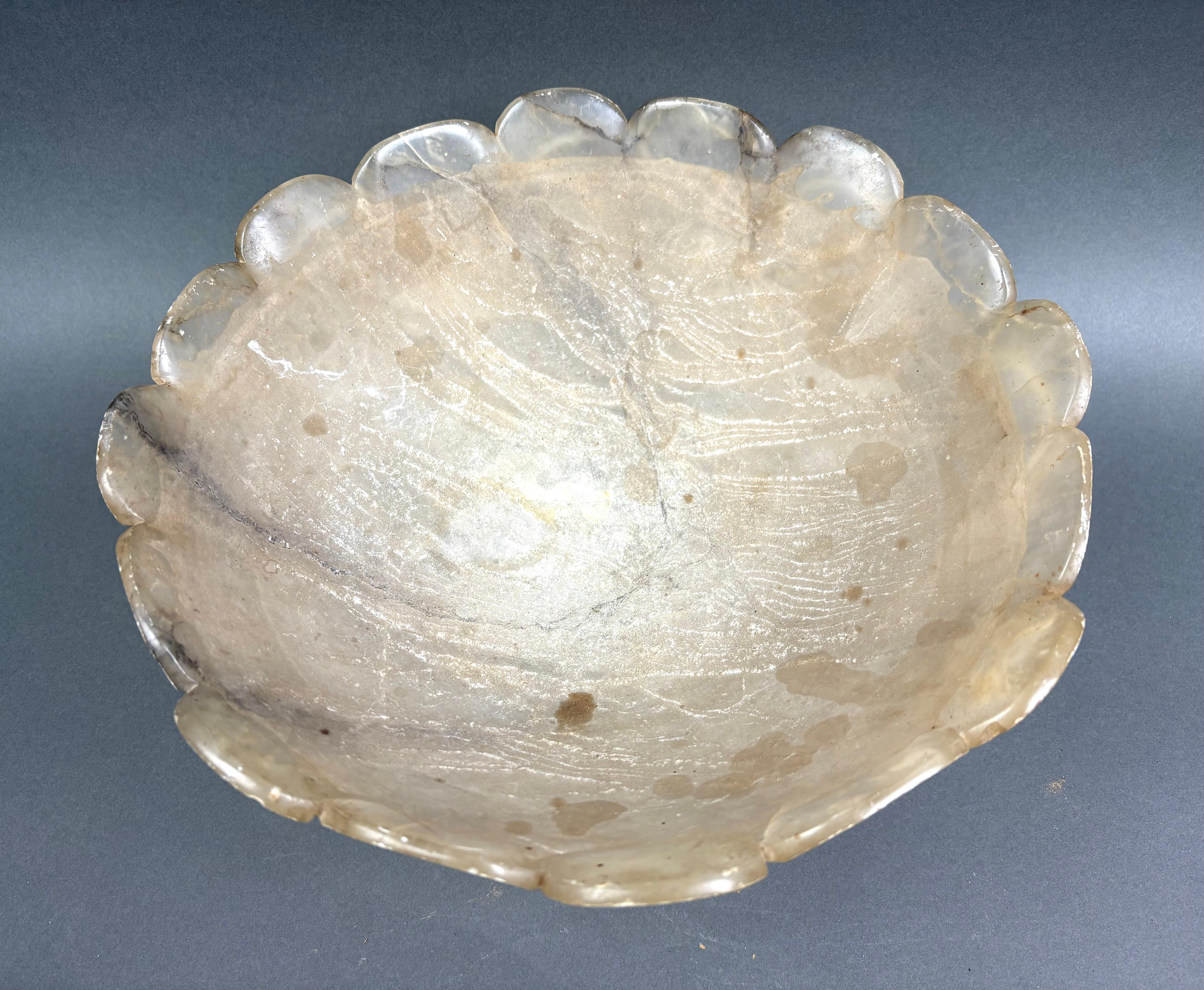 Grande Coppa Centrotavola in Alabastro di Volterra XIX im Zustand „Gut“ im Angebot in Pistoia, IT