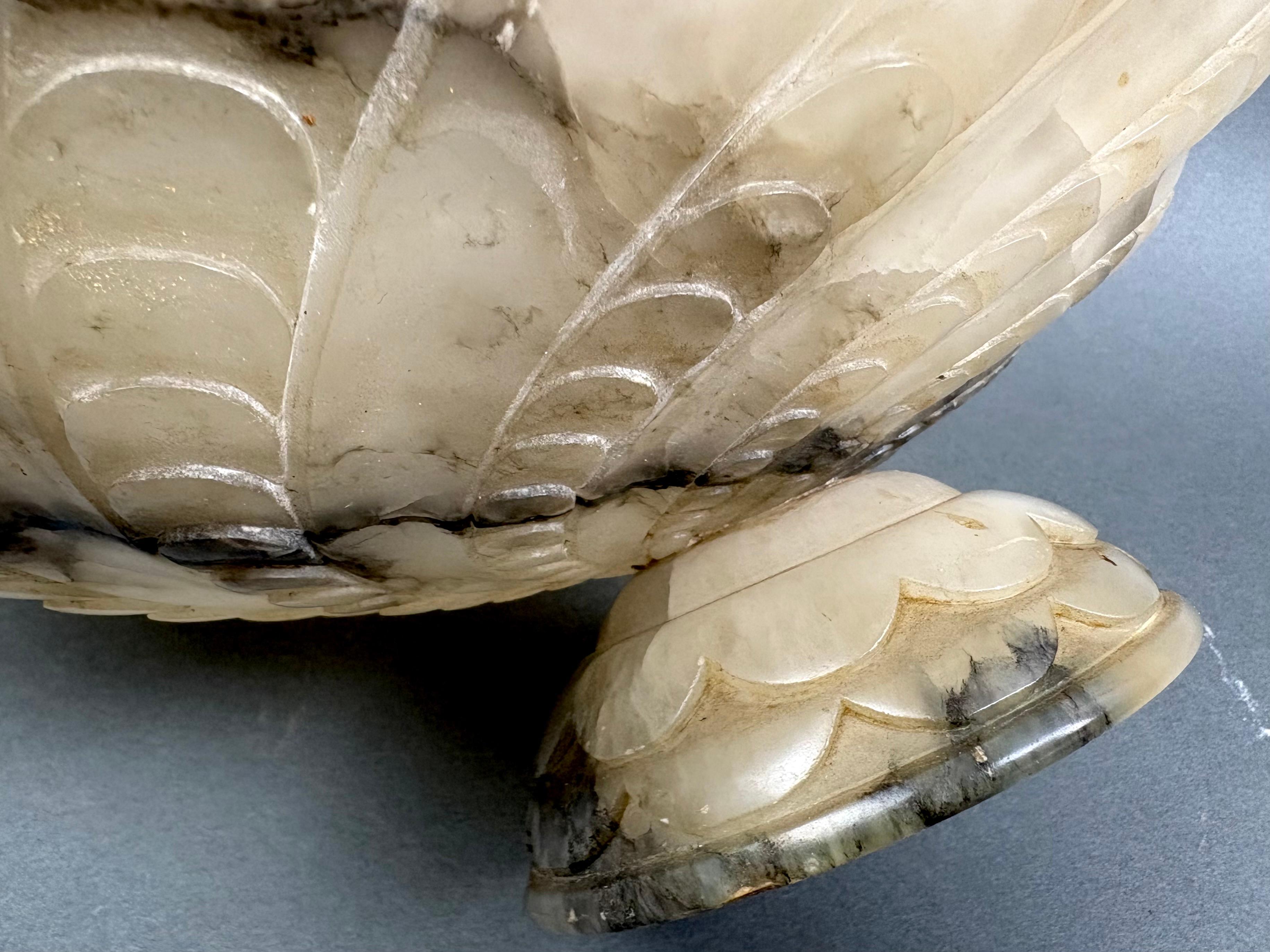 Grande Coppa Centrotavola in Alabastro di Volterra XIX (Alabaster) im Angebot