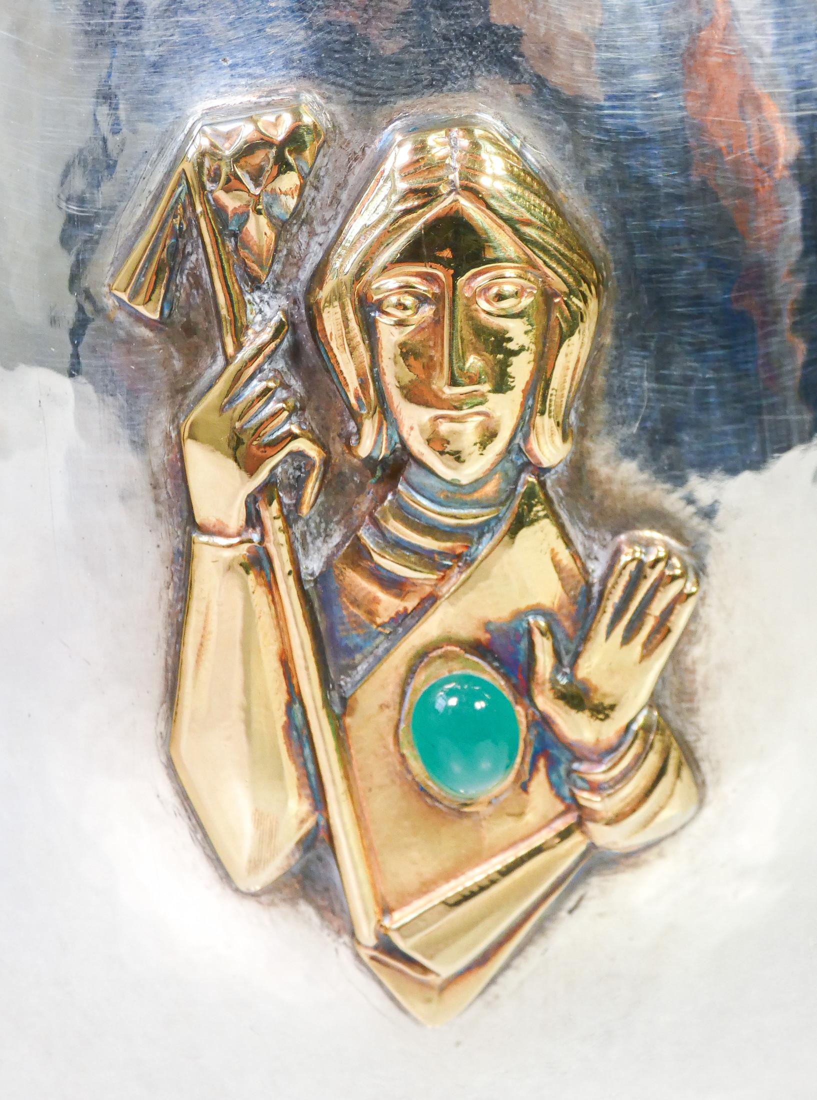 Grande Coppa, Vaso Centrotavola in Argento 925, Francia, Novecento 1