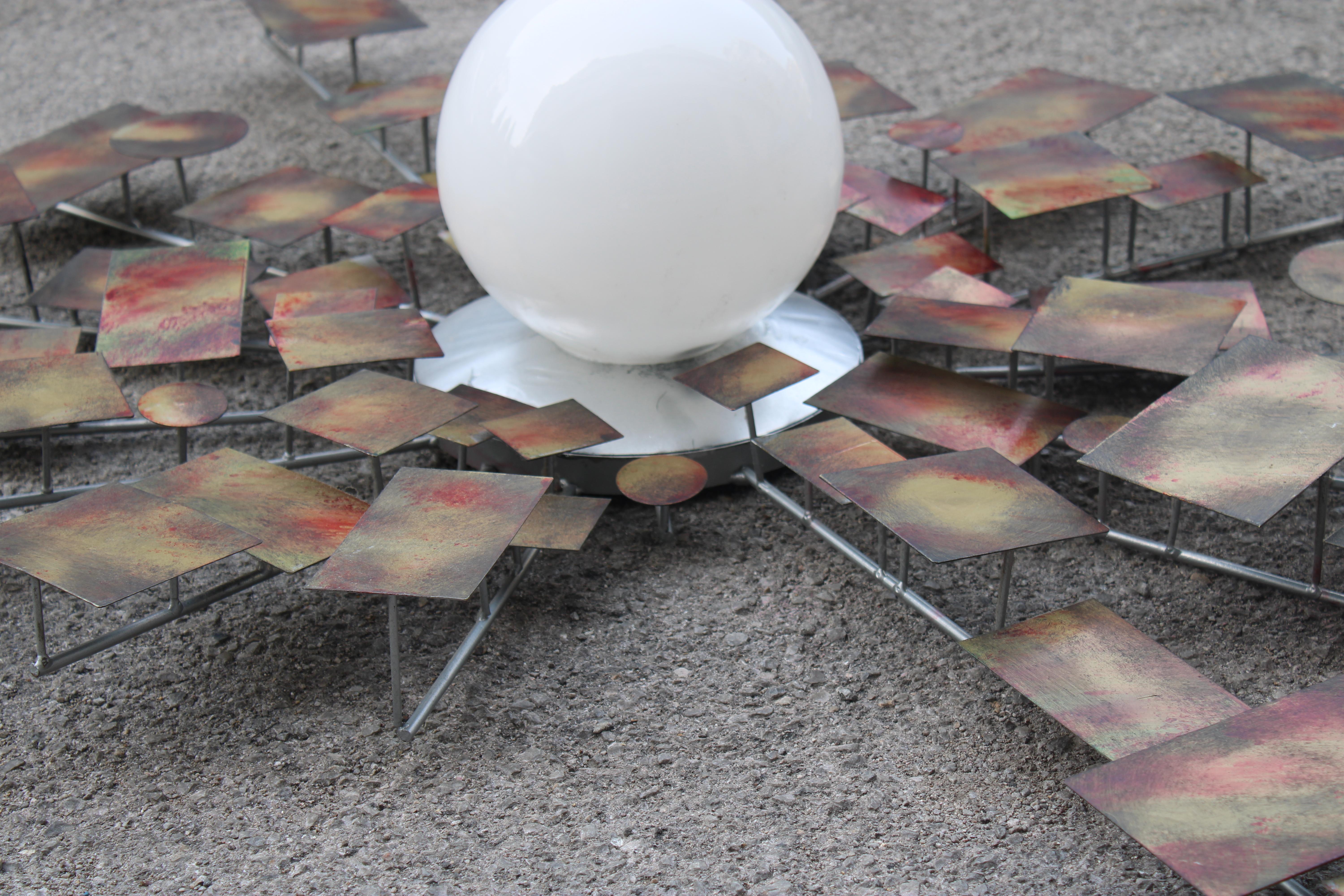 Grande Coppia di lampade da Muro Sputnik in Metallo  Colorato Italia 1990 en vente 10