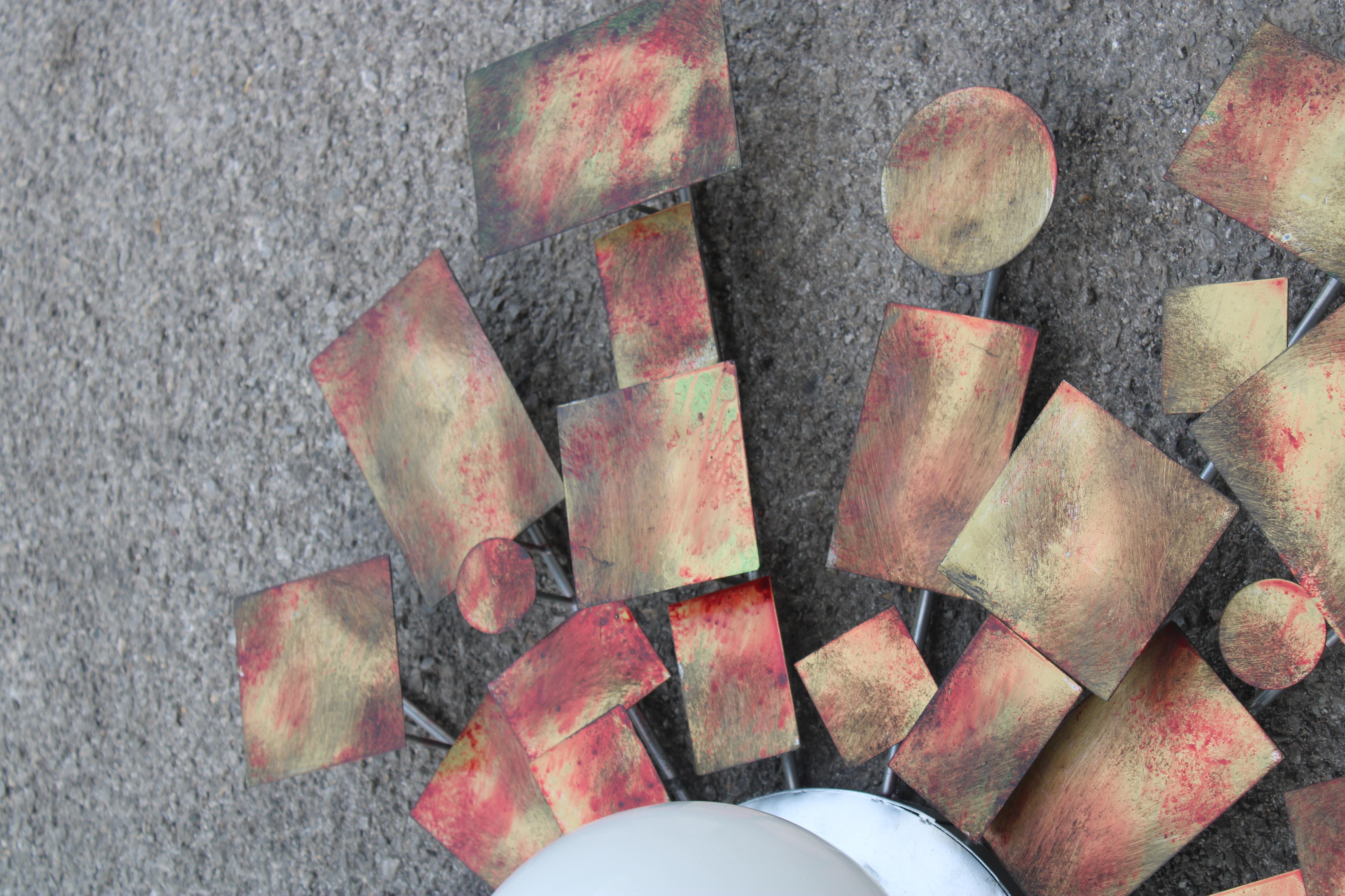 Métal Grande Coppia di lampade da Muro Sputnik in Metallo  Colorato Italia 1990 en vente