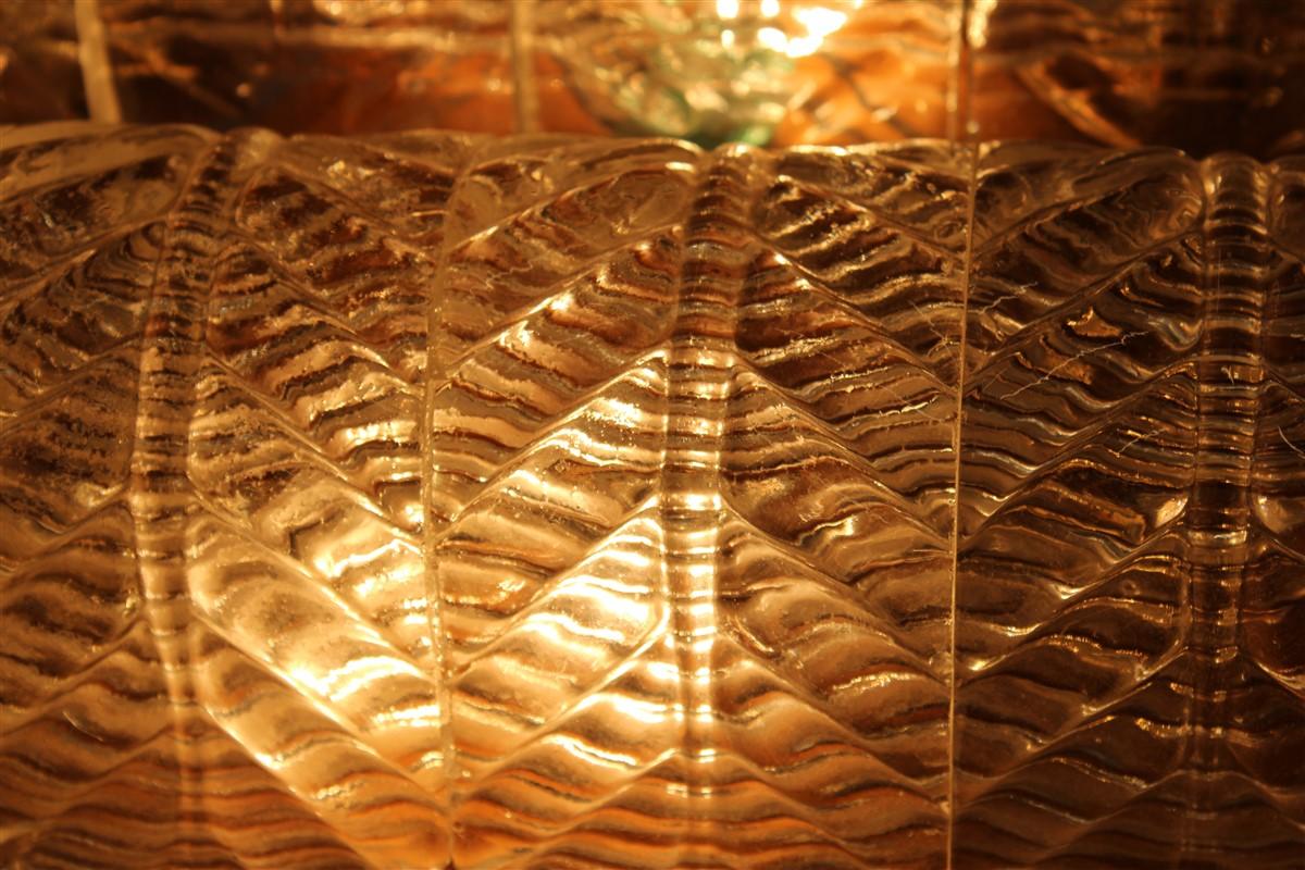 Grande Coppia di Lampade da Parete Barovier vetro di Murano e Ottone 1950 in vendita 11