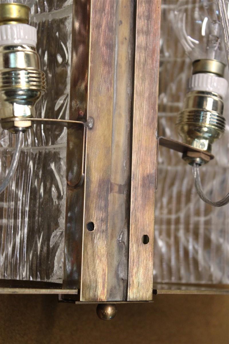 Italian Grande Coppia di Lampade da Parete Barovier vetro di Murano e Ottone 1950 in vendita