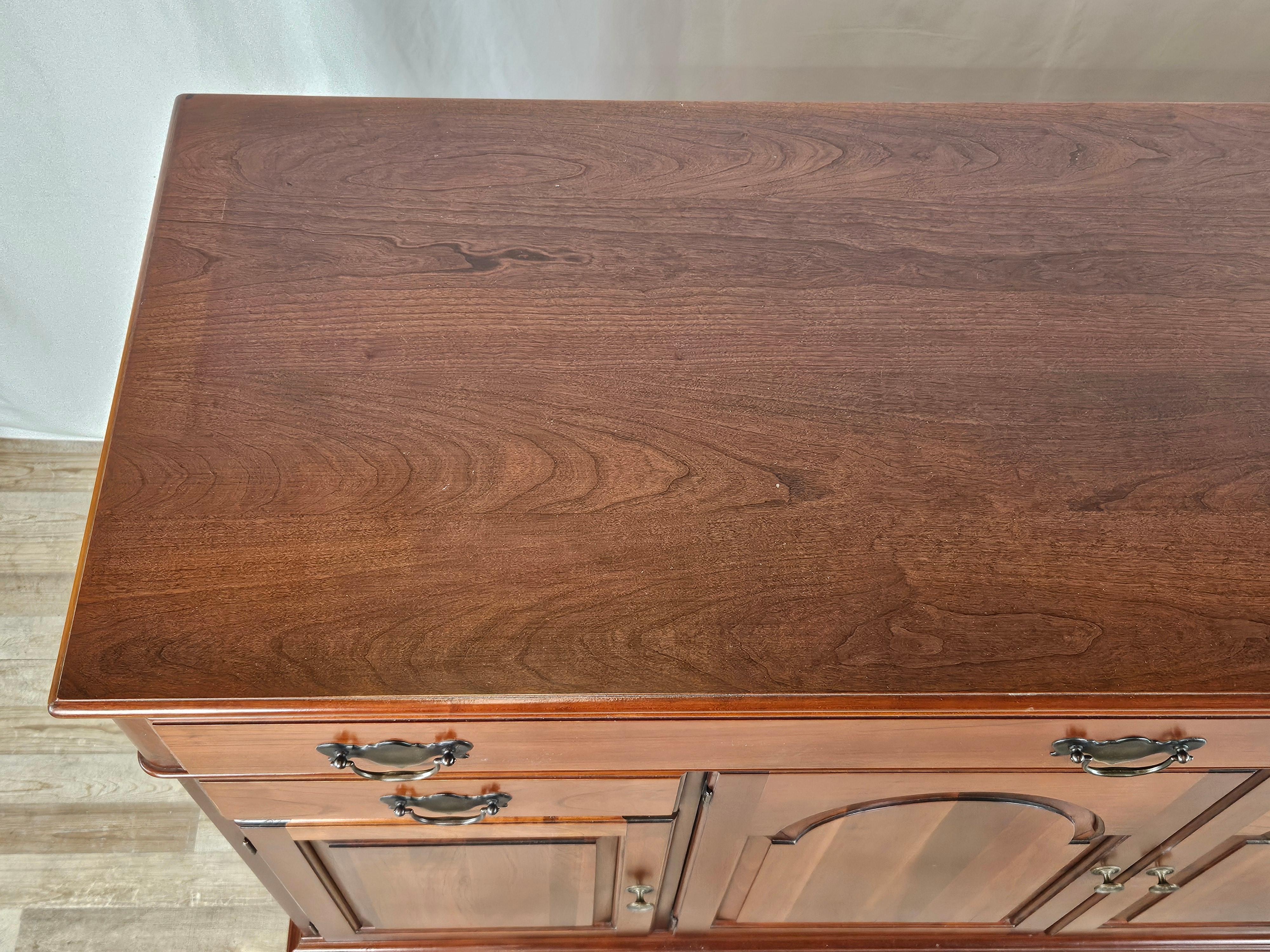 Italian Large kitchen sideboard by Fantoni in cherry wood For Sale