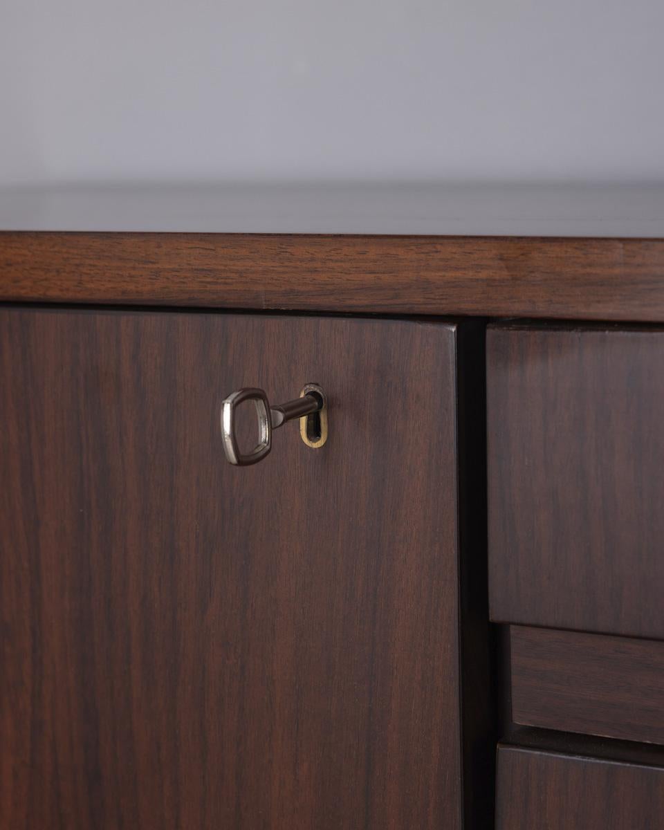 Mid-Century Modern Large 1960s vintage wooden sideboard sideboard Italian design For Sale