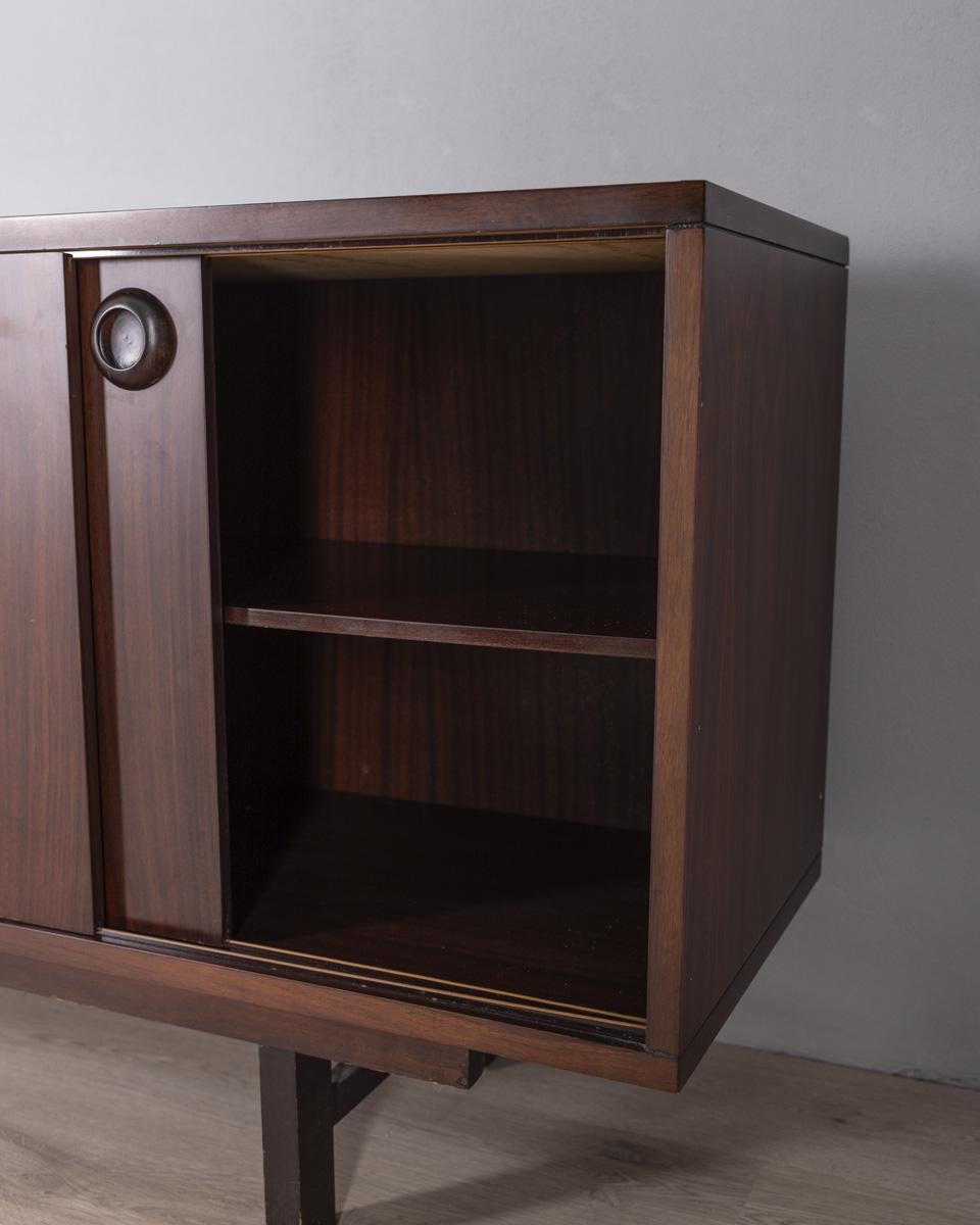 Large 1960s vintage wooden sideboard sideboard Italian design For Sale 2