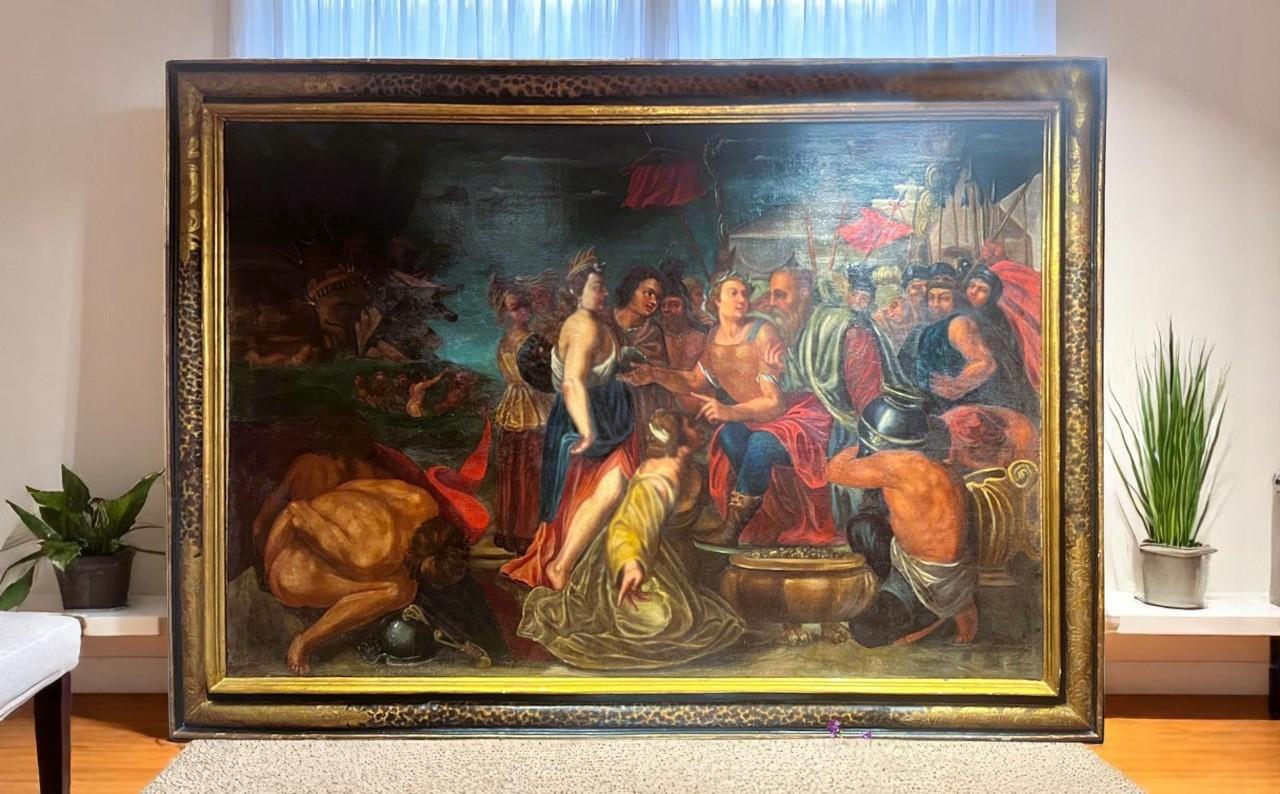 Large historical painting 18th century, Italian school 
