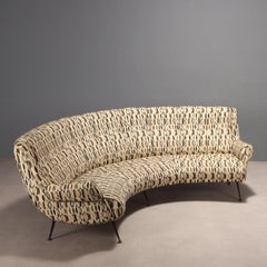 Großes geschwungenes Sofa 1950s-60er Jahre