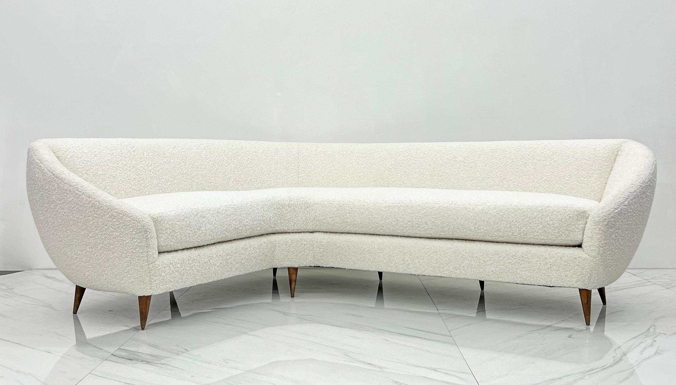 Canapé Boomerang Grande Divano Curvo, d'après Gio Ponti, vers 1950 en vente 4
