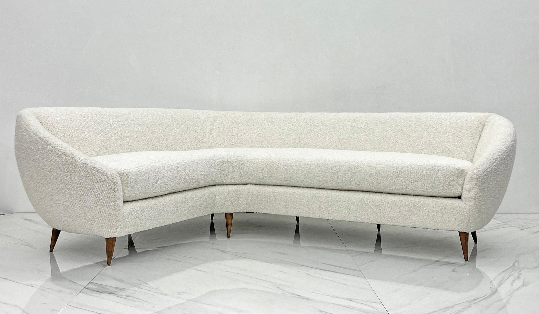 Canapé Boomerang Grande Divano Curvo, d'après Gio Ponti, vers 1950 en vente 2