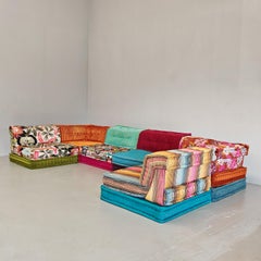 Large Mah Jong sofa Roche Bobois Kenzo and Missoni 6 seats (18 elements)