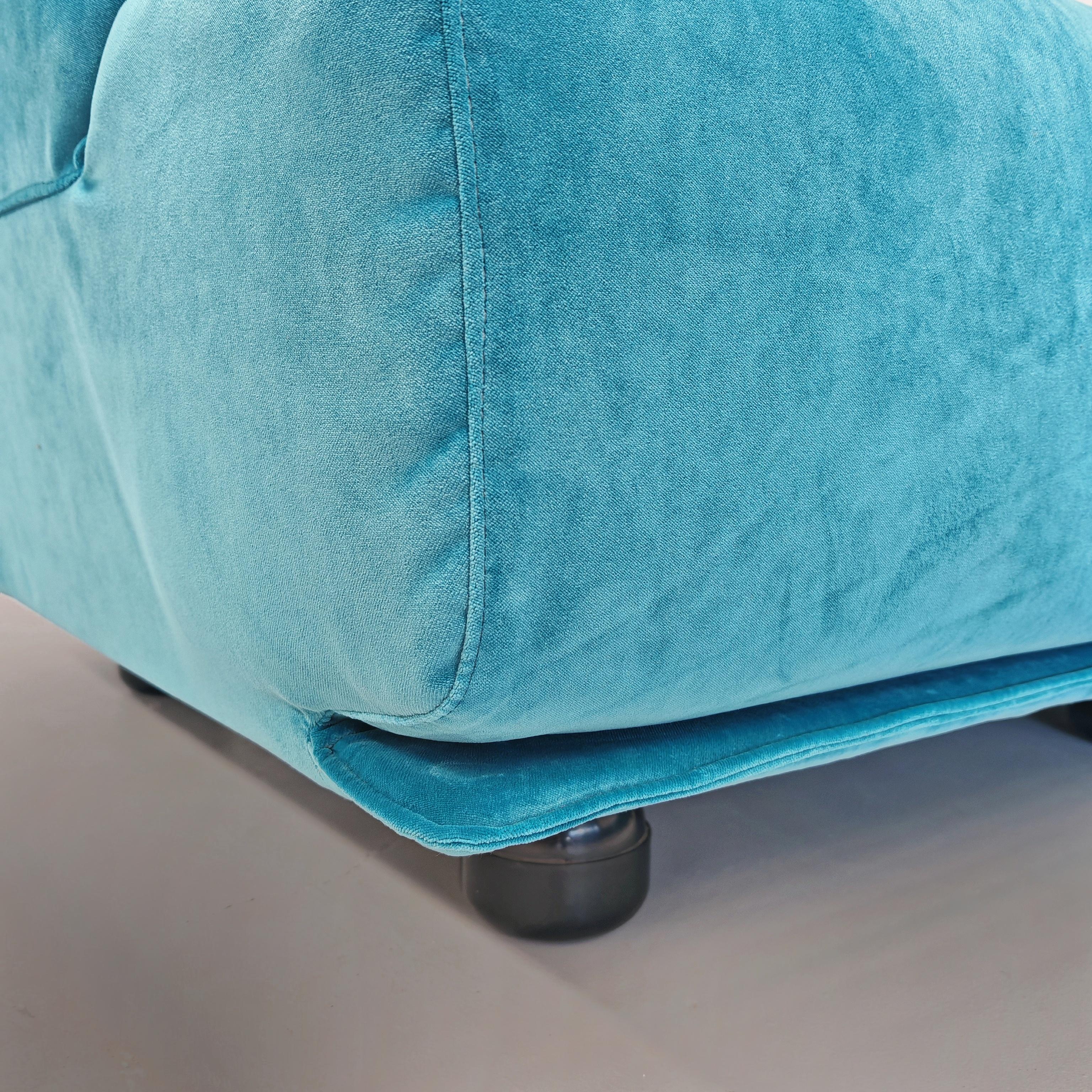 Sofá modular grande azul  Cassina Fiandra - Magistretti 80s 2