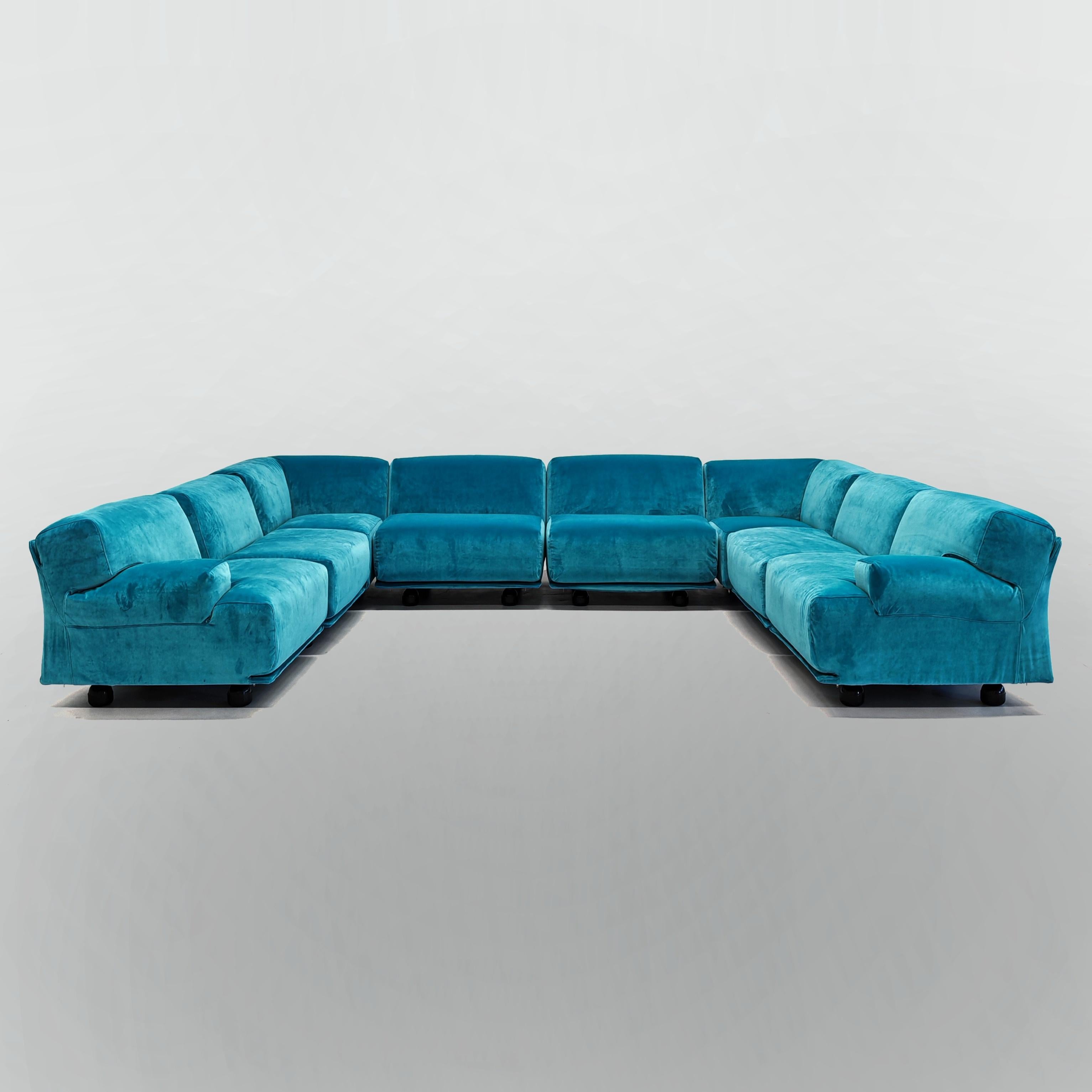 Gran sofá modular de 8 módulos modelo 