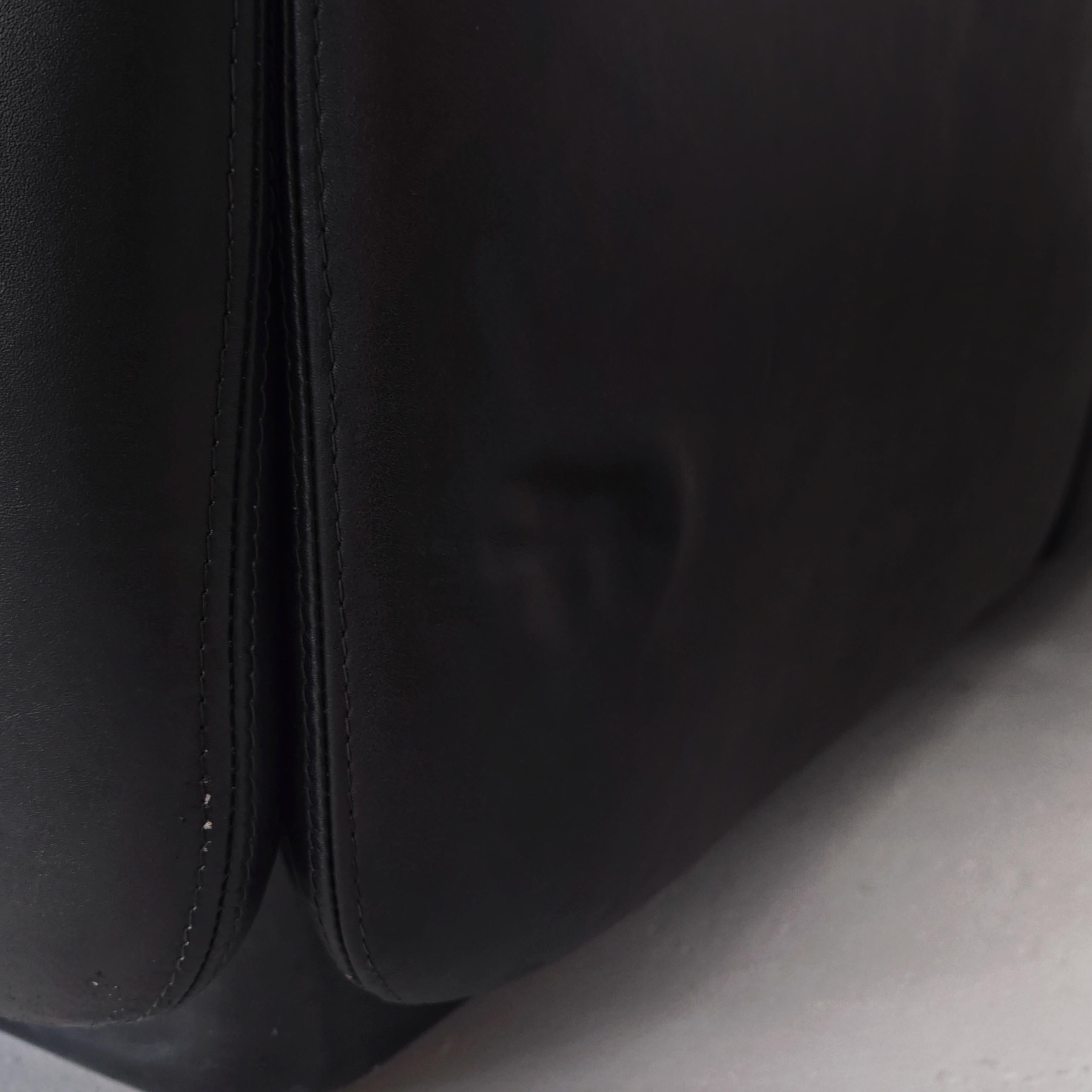 Grand canapé modulable en cuir noir 'Confidential' A.Roselli  pour Saporiti 70s en vente 9