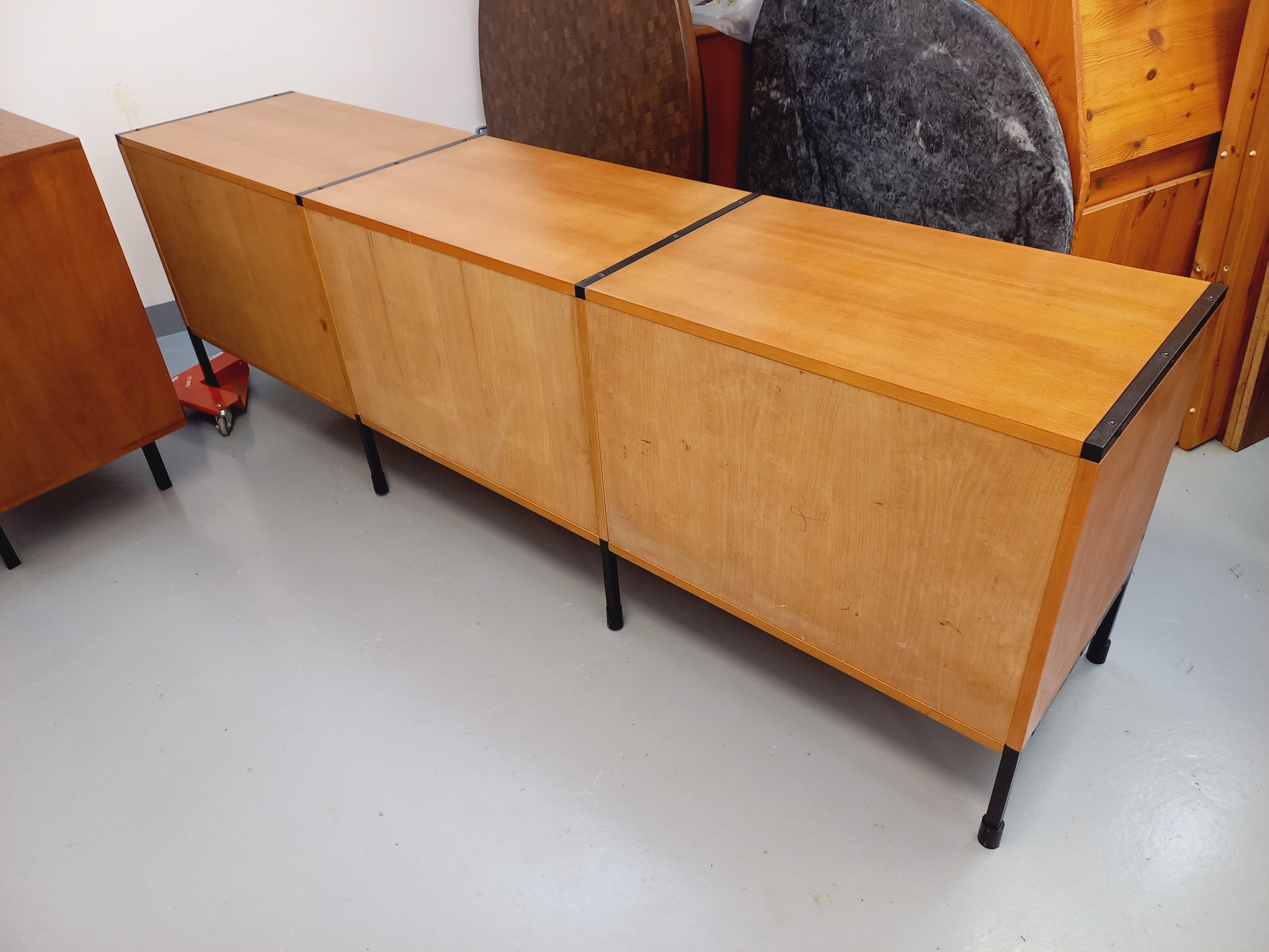 Grande enfilade basse moderniste vintage ARP Minvielle Guariche Mortier Motte im Angebot 8