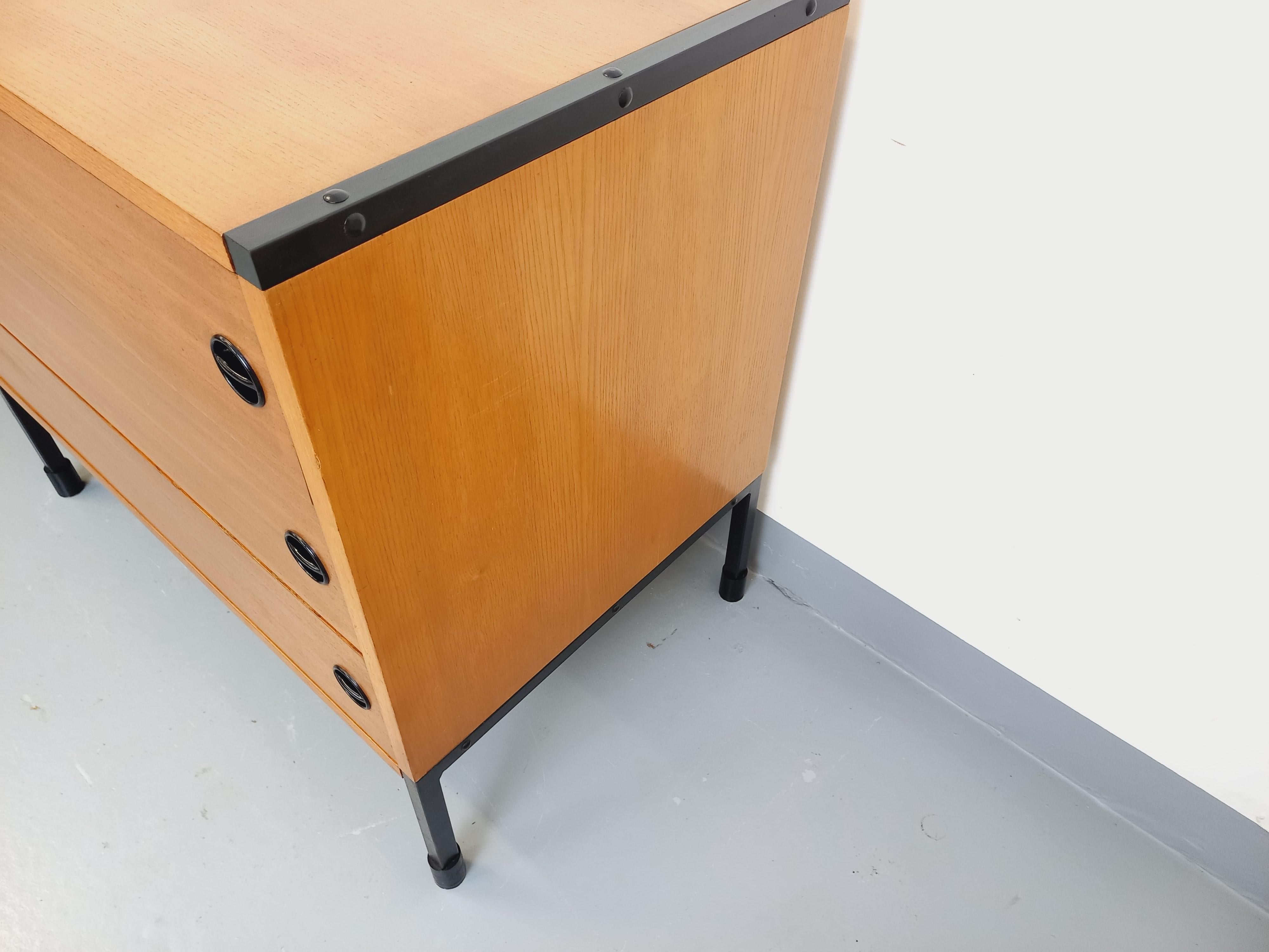 Grande enfilade basse moderniste vintage ARP Minvielle Guariche Mortier Motte (Französisch) im Angebot