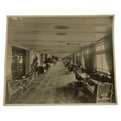 Great photo of the TRansatlantic REX winter garden first class 1932