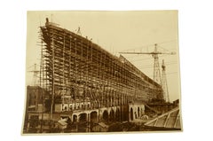 Large photo of the TRansatlantico REX under construction Ansaldo Shipyards April 1931