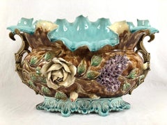 Grande garniture de cheminée en barbotine vers 1900