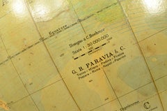 Large 1940s globe from Paravia based on a drawing by C. Boehmer
