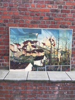 grande Huile sur toile signée Franco.D