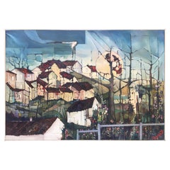 grande Huile sur toile signée Franco.D