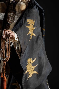 Large wooden iki ningyō depicting a Kabuki theater actor