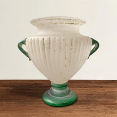 Grande Italian Murano Scavo Vase