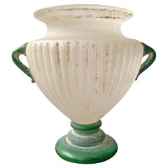 Grande Italian Murano Scavo Vase