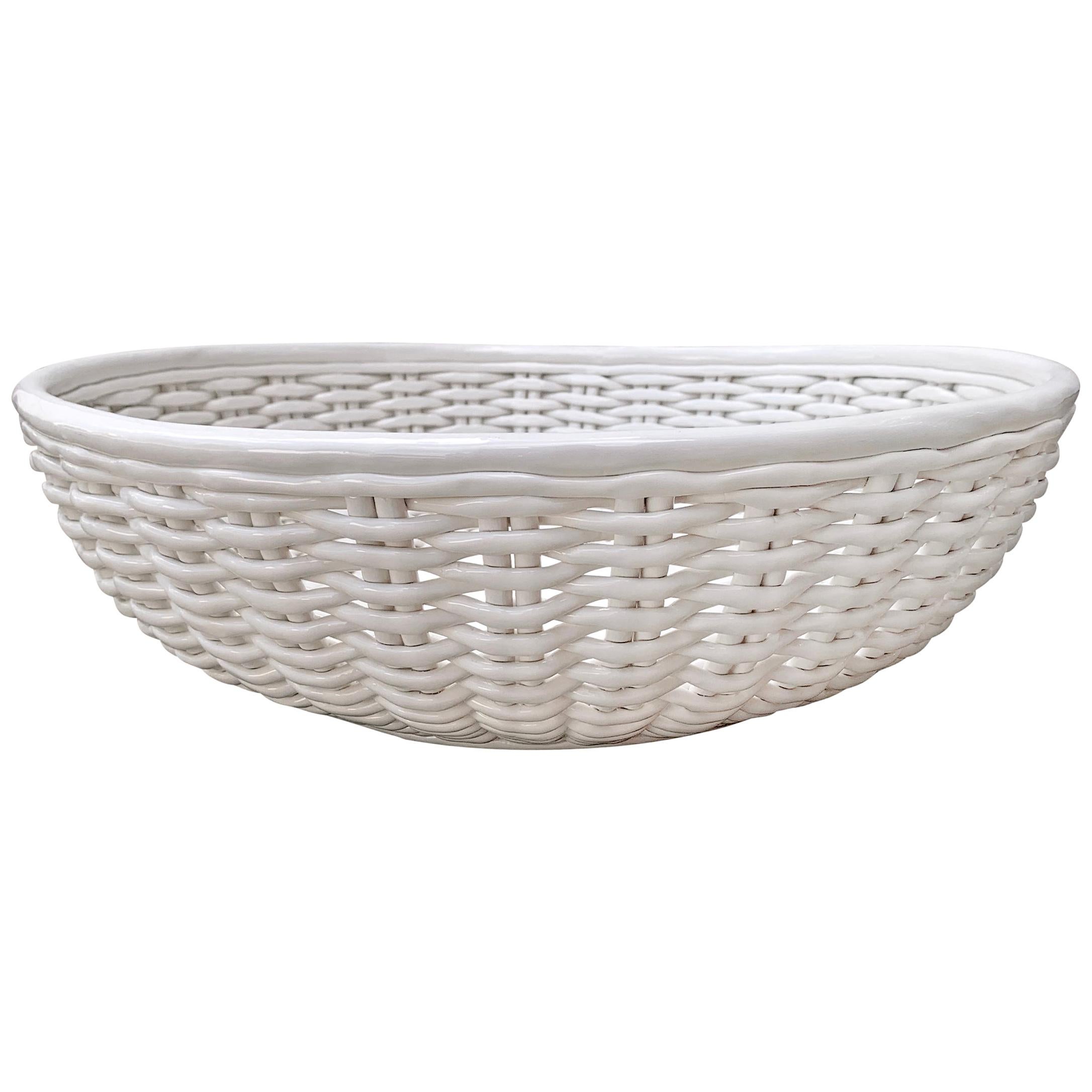 Grande Italian Woven Porcelain Bowl