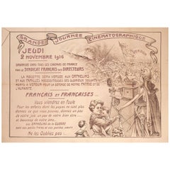 Grande Journee Cinematographique 1916 French B1 Film Poster