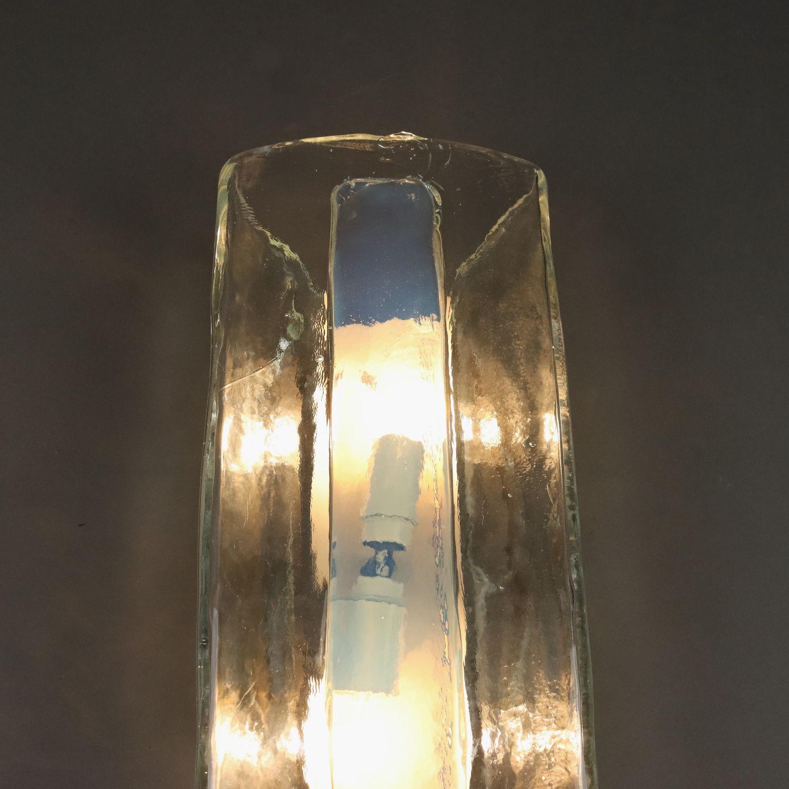 Grande Lampada a parete in Vetro di Murano Anni 70 In condizioni buone in vendita a Milano, IT