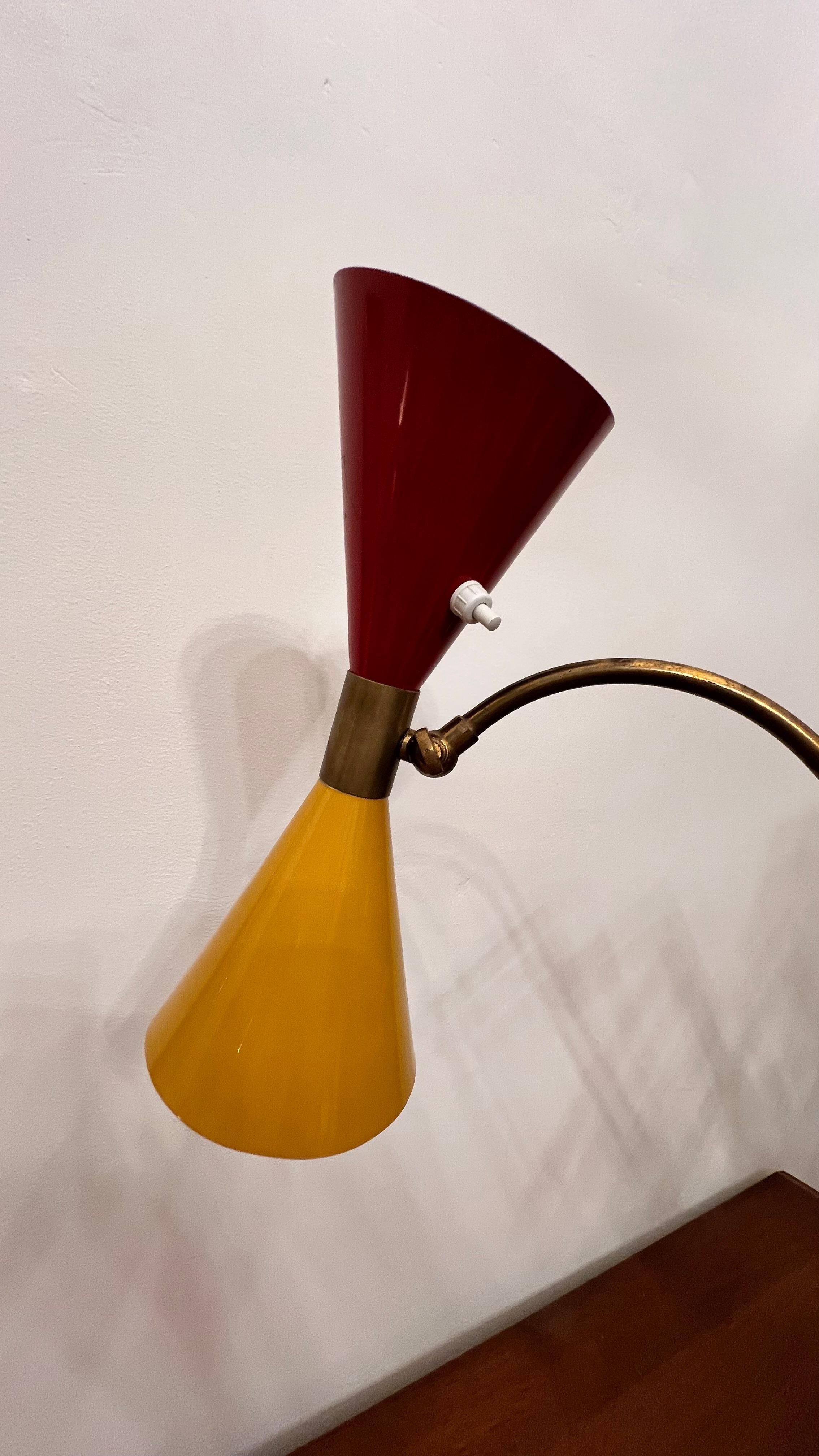 Italian Large 1950s extendable wall lamp For Sale