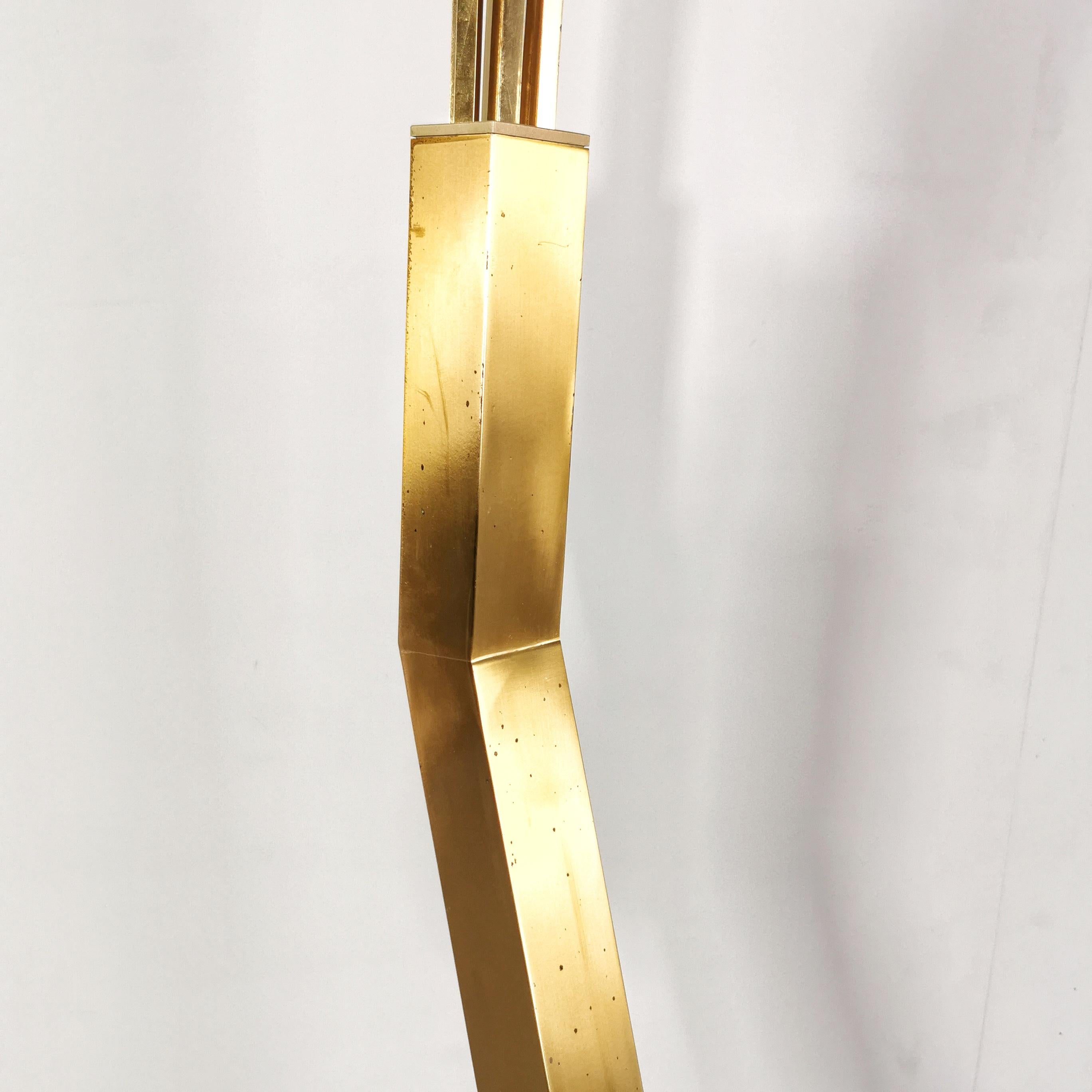 Large 1960s brass floor lamp 7 Arms For Sale 2