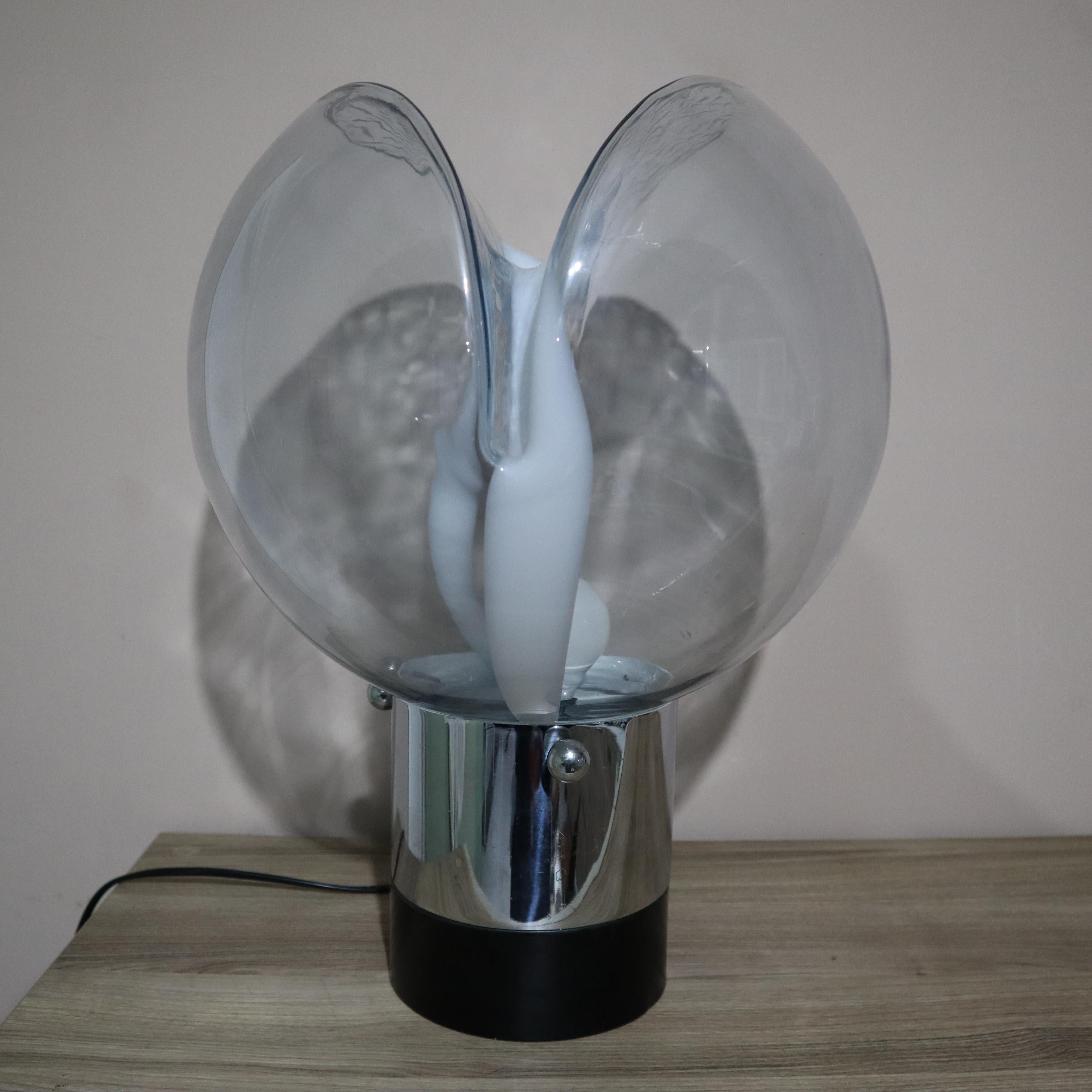Italian Mid-century Murano glass lamp by Toni Zuccheri Venini, Italy, circa 1970 For Sale