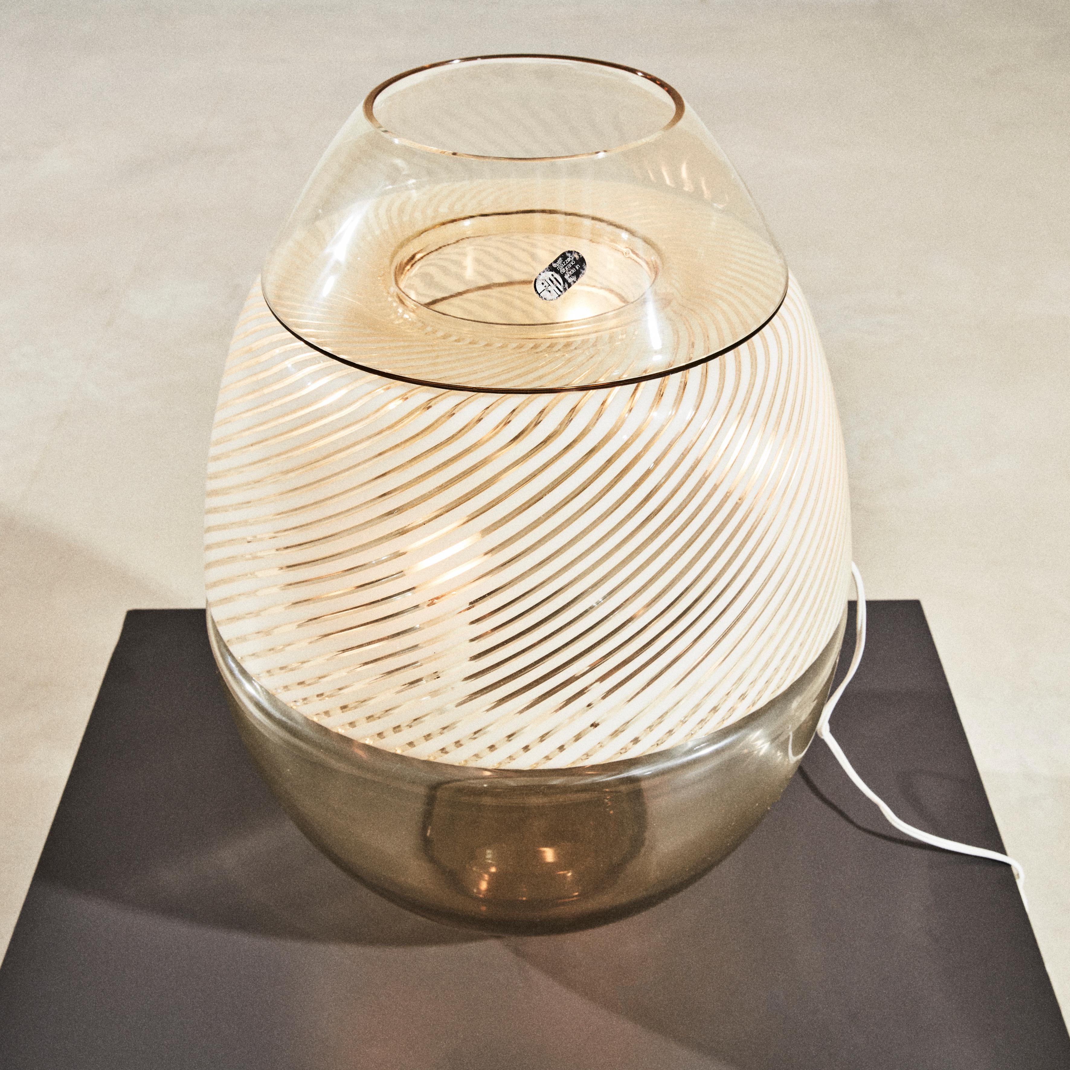 Mid-Century Modern Grand vase pour lampe de table, Carlo Nason pour Mazzega en vente