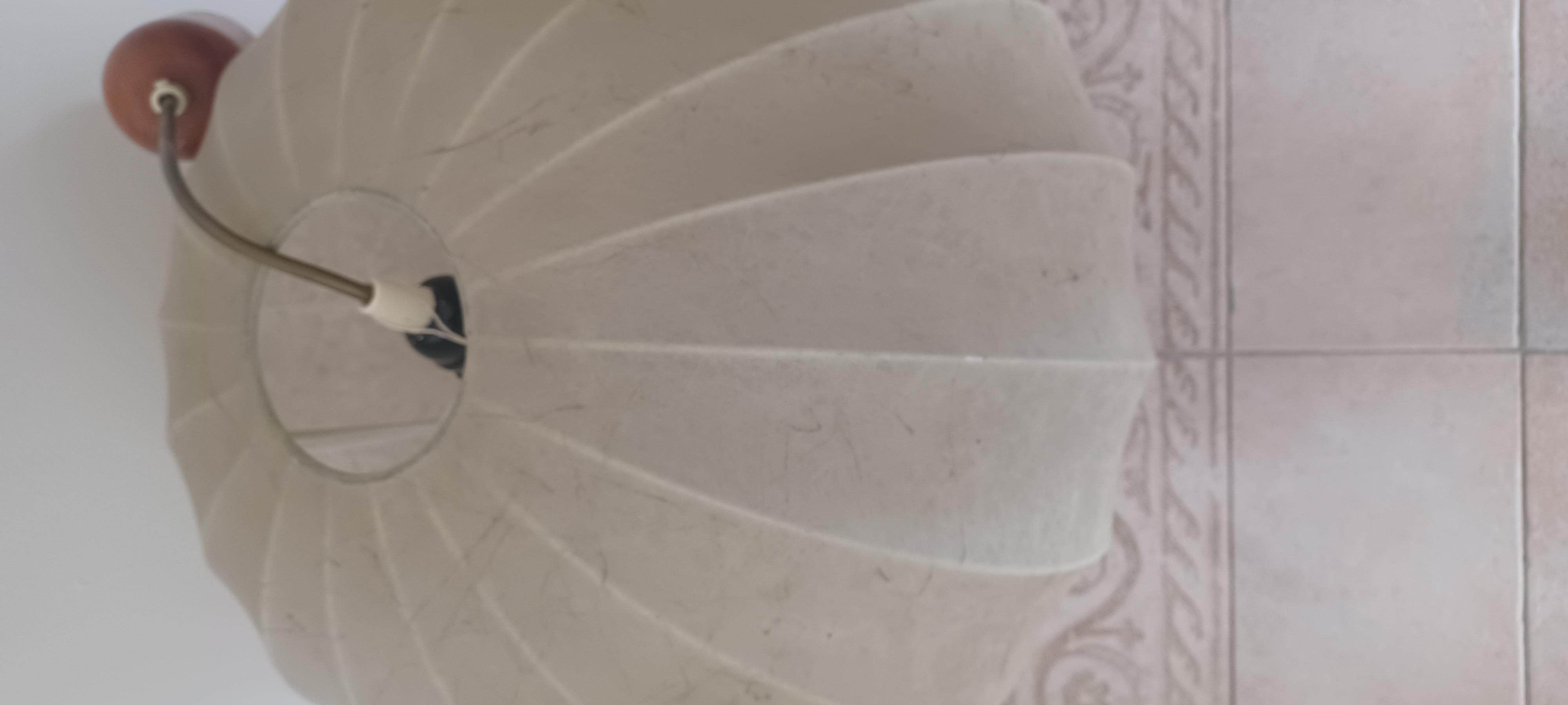 Italian Grande lampadario in cocoon anni 70 For Sale