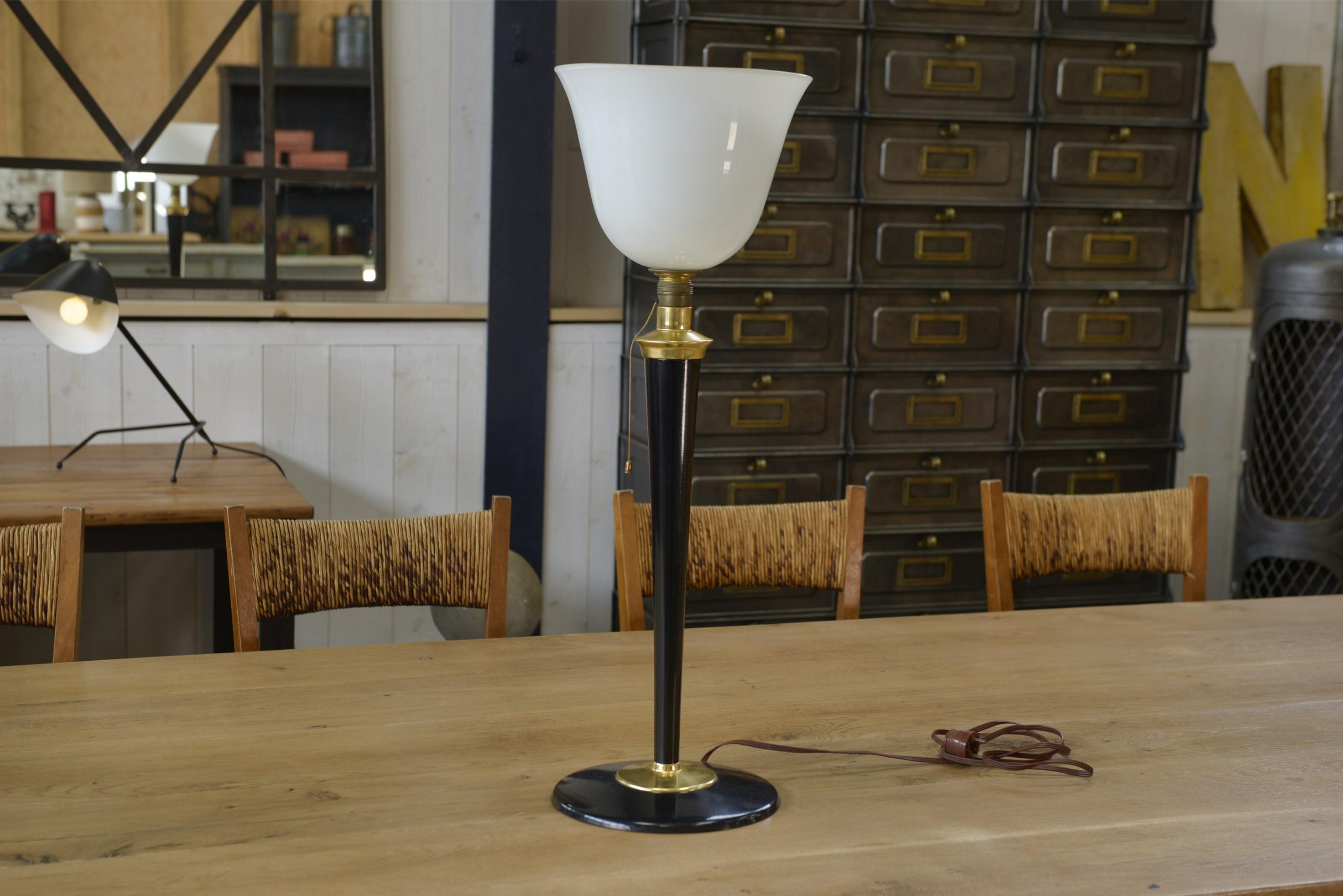 Grande lampada da posare Art déco Mazda anni '50 in vendita 1