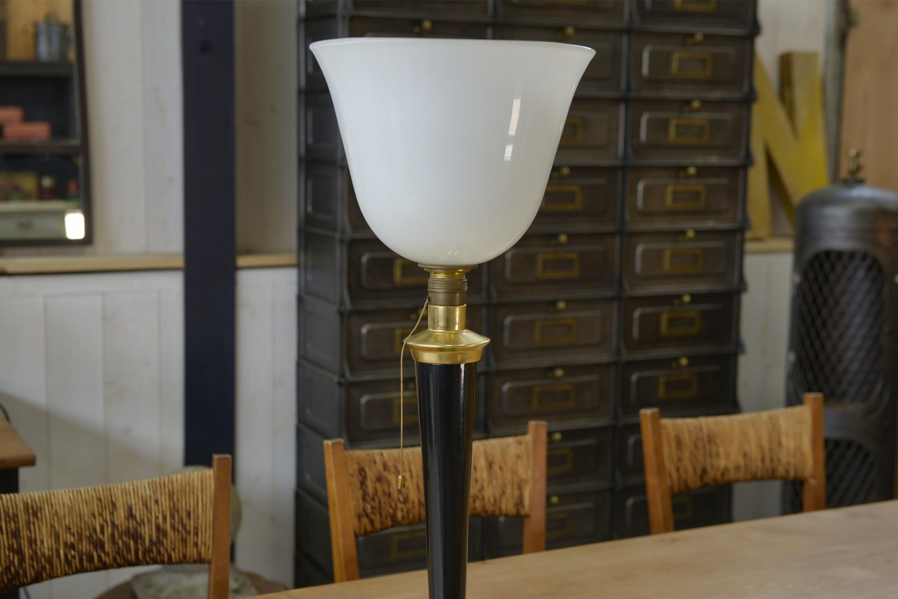 Grande lampada da posare Art déco Mazda anni '50 in vendita 2