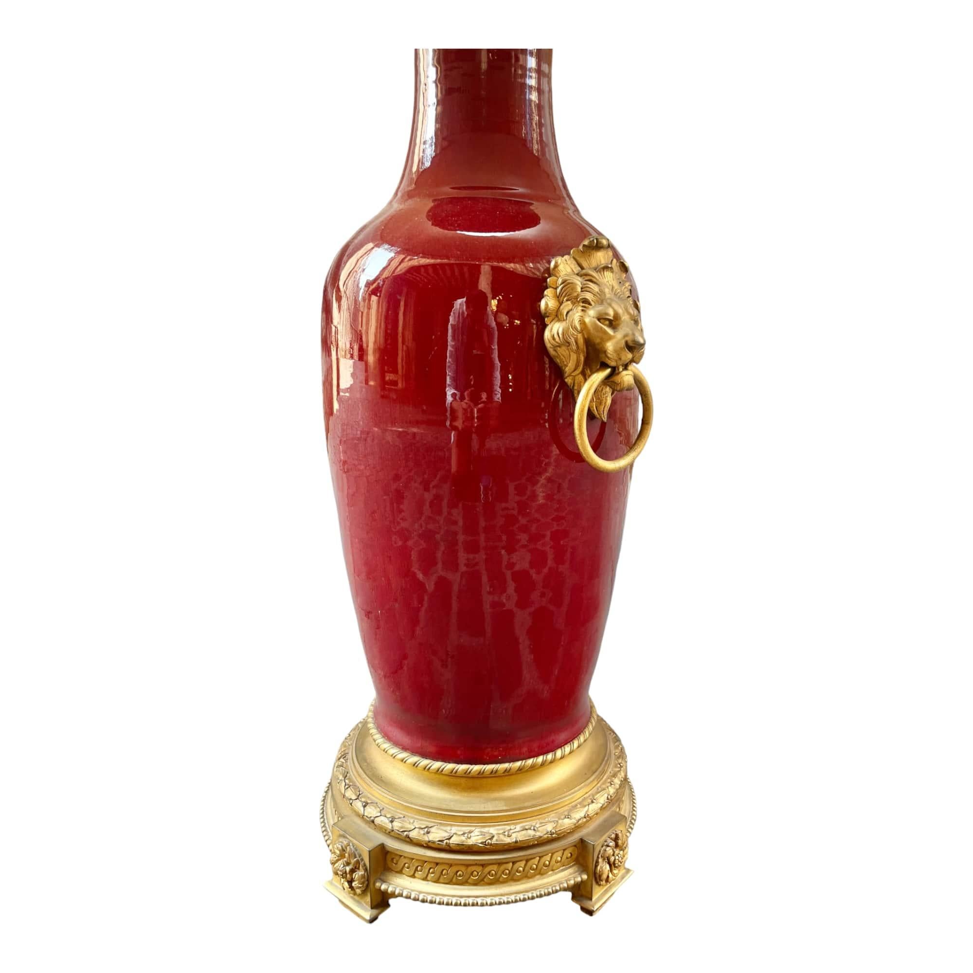 Französische Lampe aus Bronze und Keramik im Pariser Stil des 20. Jahrhunderts  im Angebot 3
