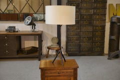 Grande lampe en fer forgé dans le goût des Ateliers Marolles 1950's