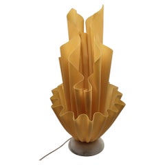 Lampe de table vintage « Georgia Jacob », design Corolle, pied en albâtre