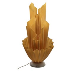 Lampe de table vintage « Georgia Jacob », design Corolle, pied en albâtre
