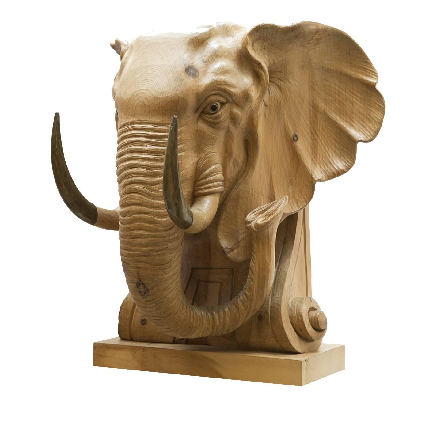 Elefante il Magnifico Wood Sculpture