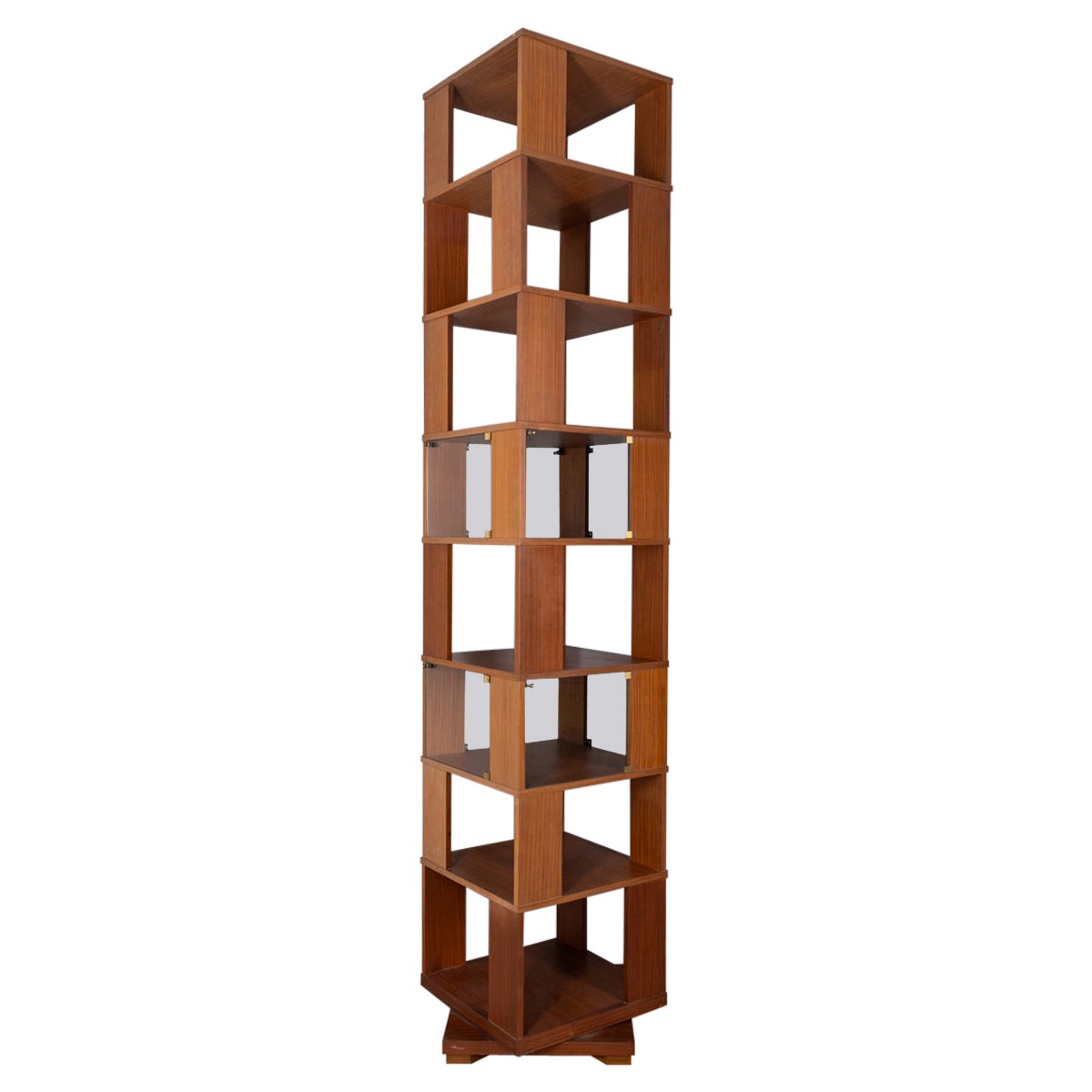 Grande libreria girevole da centro in legno vintage design Italiano anni
60