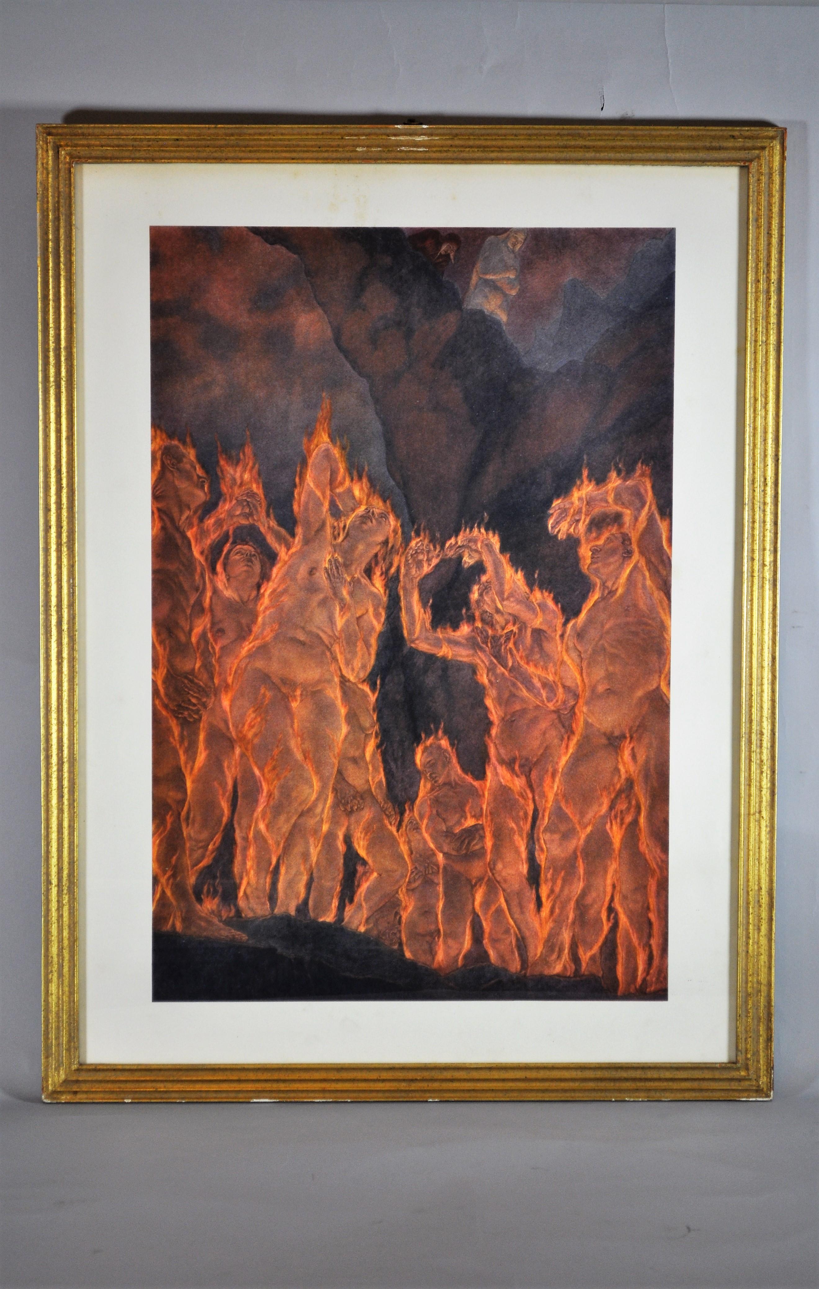 Great Inferno book of the Divine Comedy 
The 34 illustrations that were contained in the book, drawn by Amos Nattini, have been extrapolated and framed, while inside the book still carries his canticles.

The work is produced to celebrate the sixth