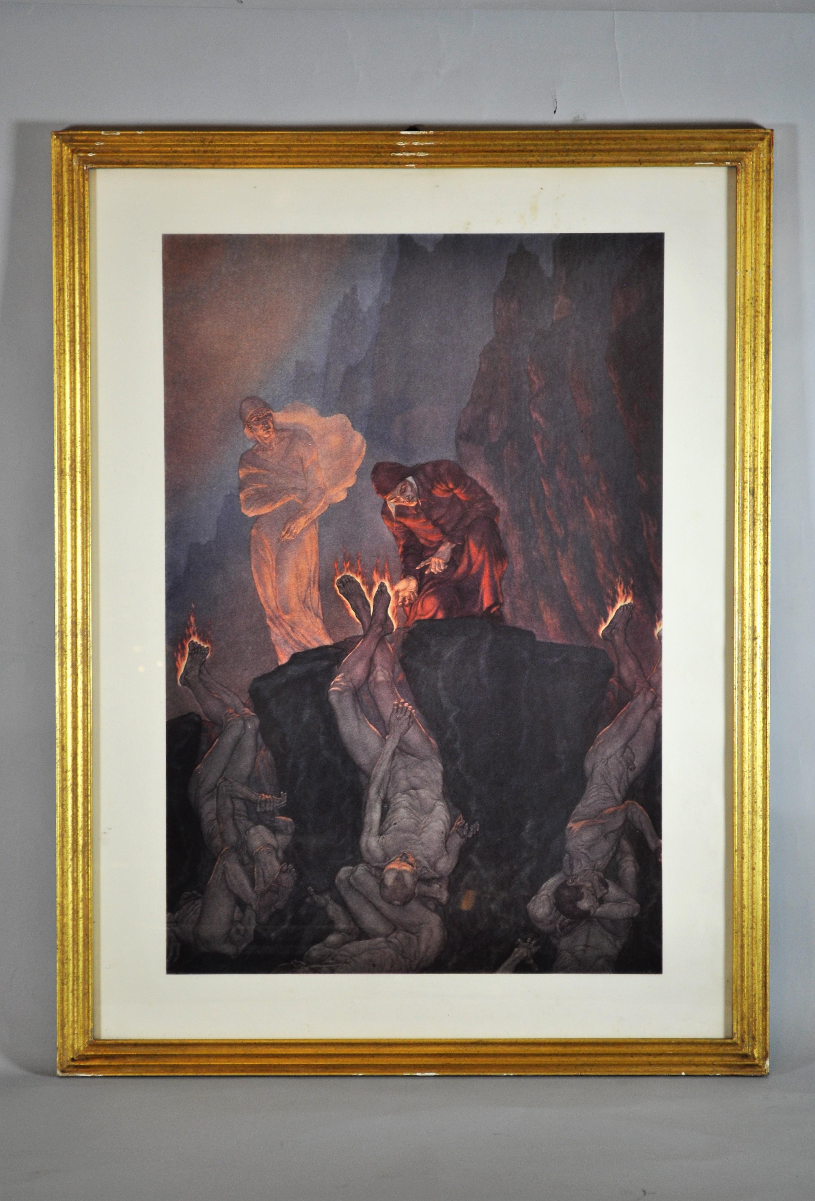 Great book Inferno of the Divine Comedy Dante, illustrations A. Nattini 1931 For Sale 2