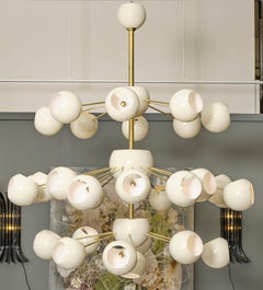 Grande Modernist Italian Chandelier