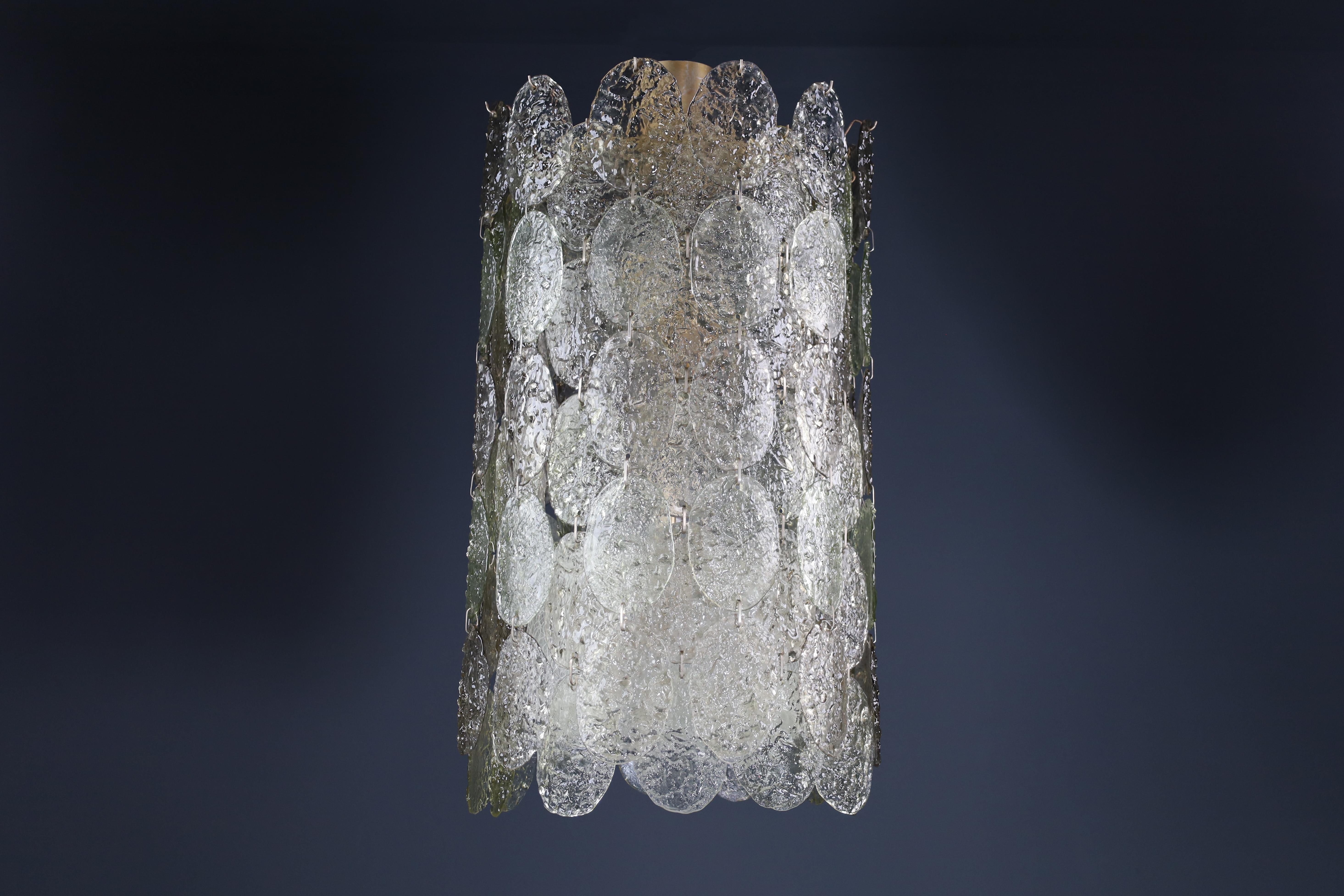 Grande Murano Waterfall Chandelier by Carlo Nason for Mazzega, Italy, 1960s For Sale 4